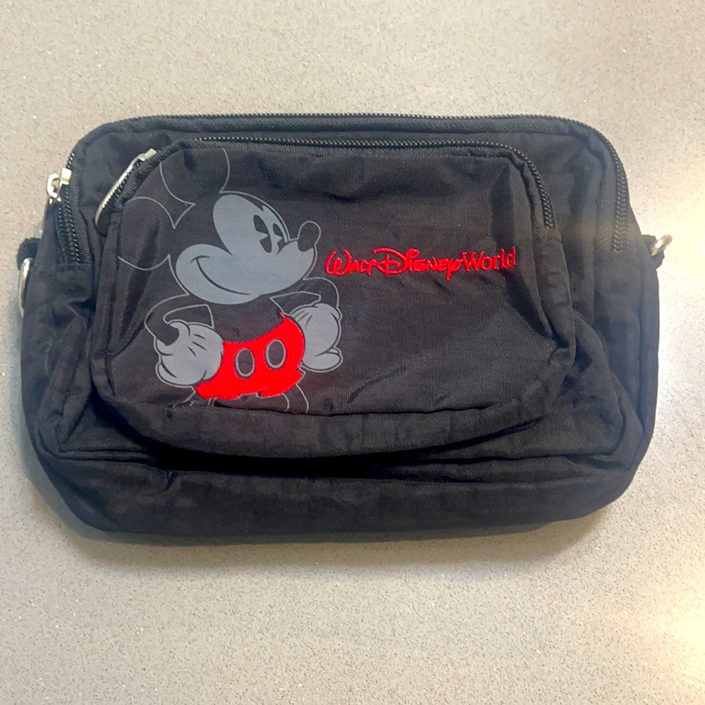 Disney Black Mickey Mouse Mini Bag with Red Accent